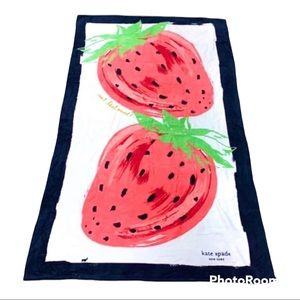 NWT KATE SPADE NEW YORK Oversized strawberry beach towel